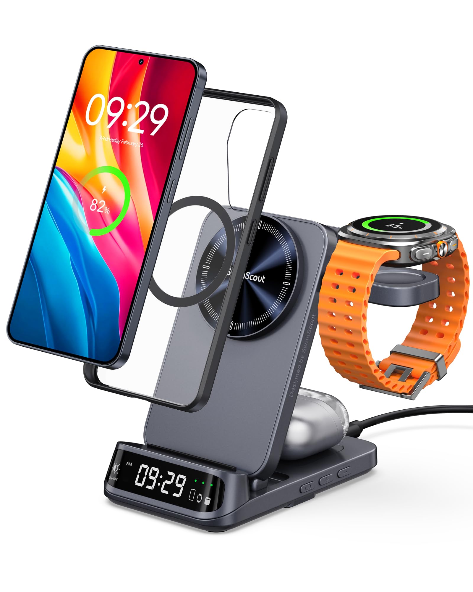 Amazon.com: Magnetic Wireless Charging Station for Samsung, 3-in-1